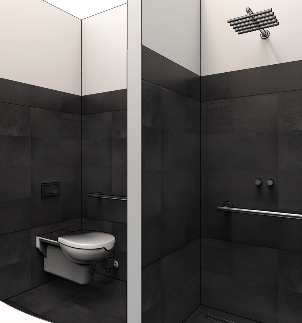 Progettazione dwg bagni disabili disegni in 3d