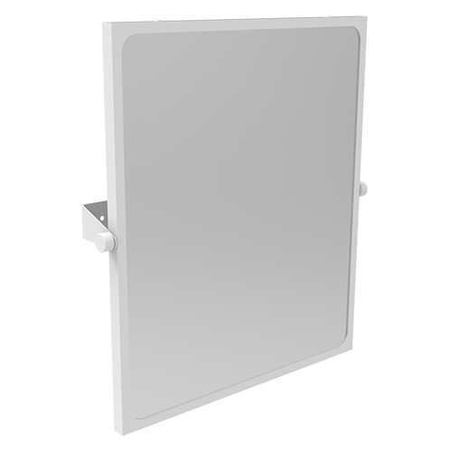 adjustable tilting mirror with accident-proof surface