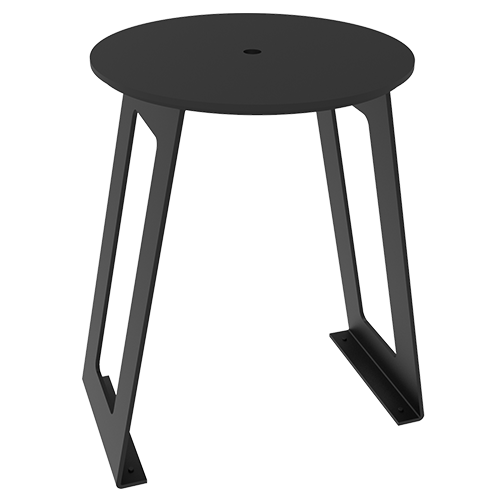 ALUMINUM STOOL WITH PEHD SEAT