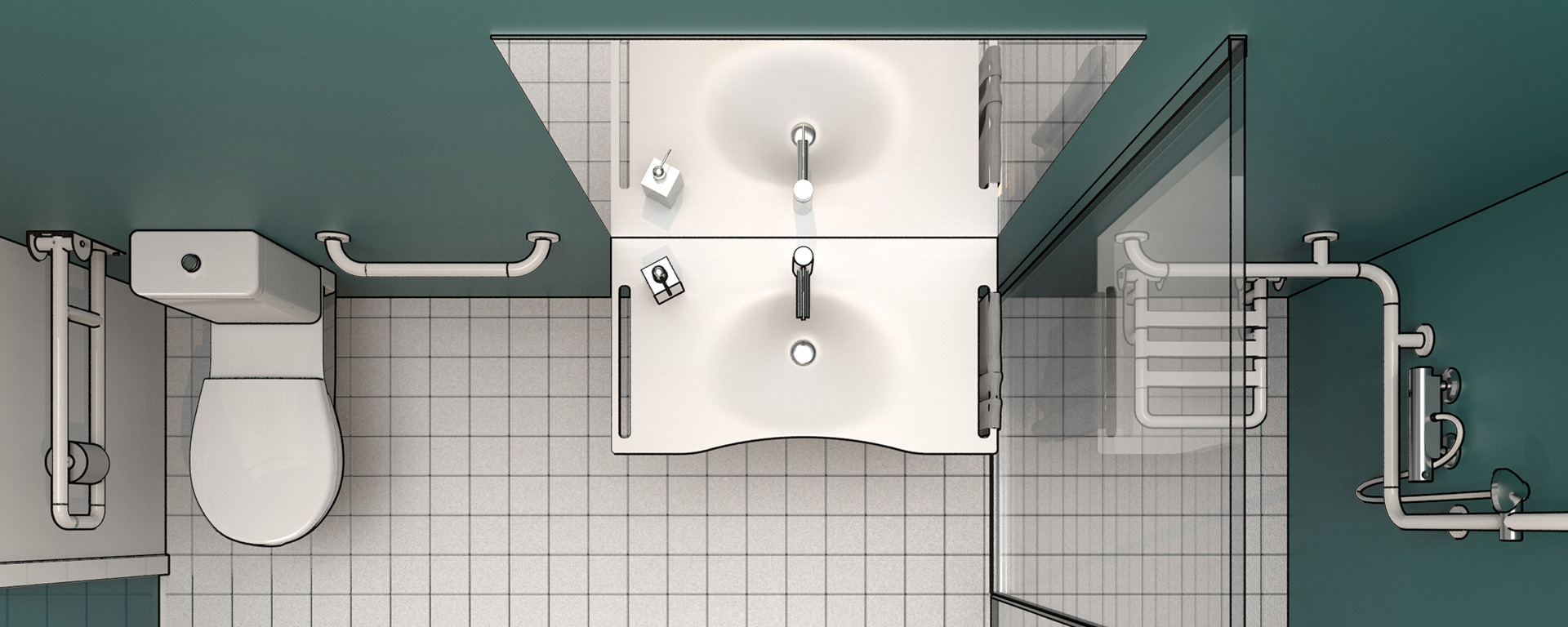 Designing an assisted bathroom
