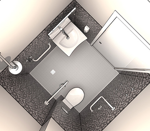 Conception des salles de bain accessibles