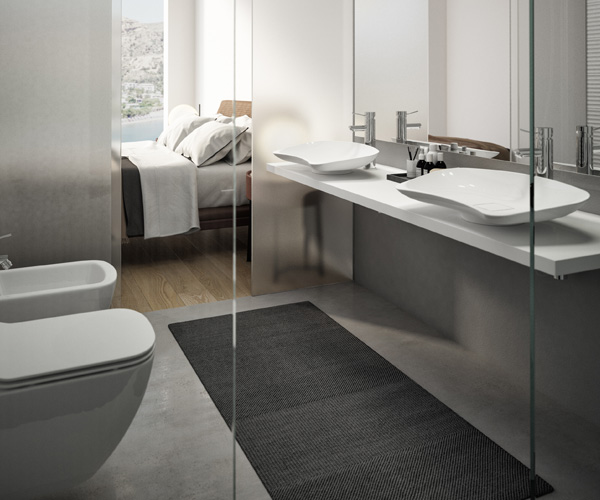 Design of easy access bathrooms for hotel rooms