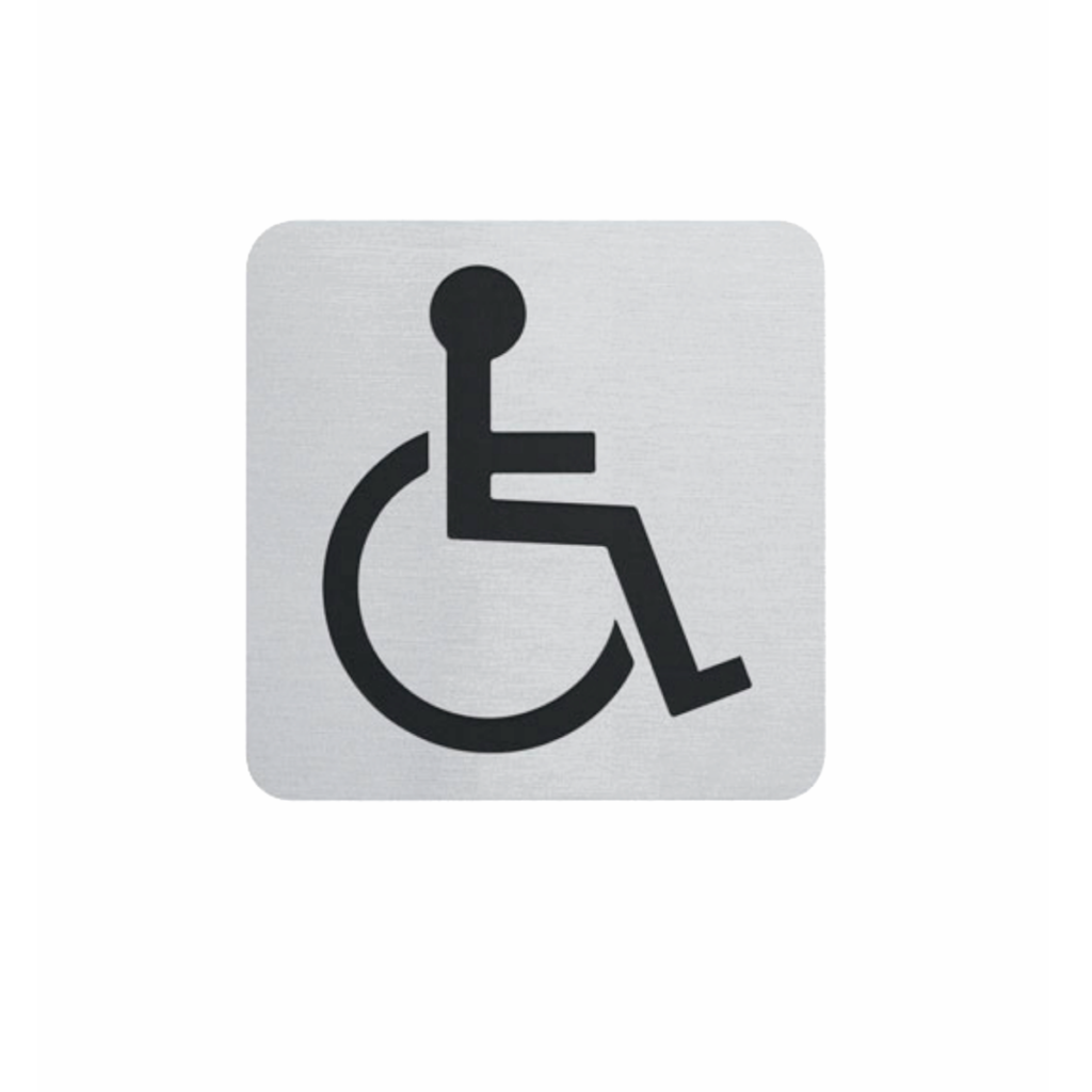 Etichetta bagno persona con disabilità