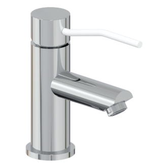 Monocomando lavabo cromato - con leva bianca opaca