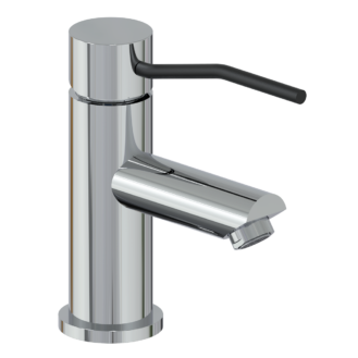 Monocomando lavabo cromato - con leva nera opaca