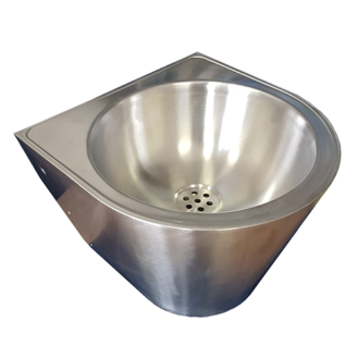 Lavabo Tondo in Acciaio Inox Aisi304 Satinato - Completo Di Staffa