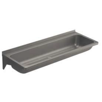 Lavabo Canalone in Acciaio Inox Aisi304 Satinato con Staffe