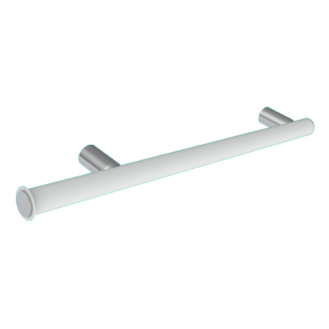 Maniglia cm 50 con porta-rotolo serie Mia - bianco opaco/cromo - reversibile
