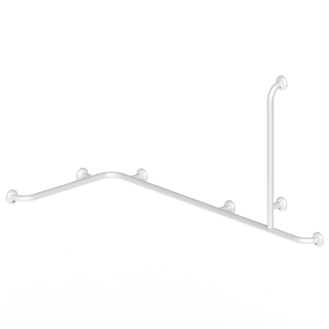 Angolare con verticale lat,universale dx/sx - Nylon Rilsan bianco