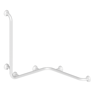 Angolare con verticale lat, universale dx/sx - Nylon Rilsan bianco