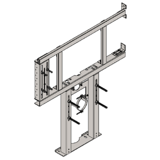 Supporto per WC Monoblocco Sospeso e Barra Ribaltabile Dx/Sx per Pareti in Cartongesso