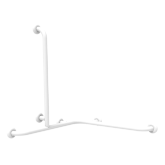 Angolare Inox con Verticale Laterale Universale Dx/Sx Bianco Antibatterico