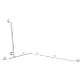 Angolare Inox con Verticale Laterale Universale Dx/Sx Bianco Antibatterico