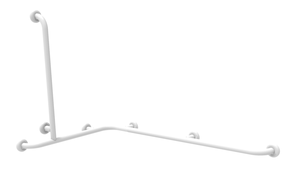 Angolare con Verticale Laterale Universale Dx/Sx Bianco Antibatterico