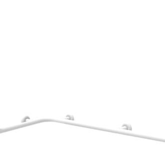 Angolare con Verticale Laterale Universale Dx/Sx Bianco Antibatterico