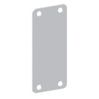 Piastra grande rettangolare per serie isolata barre ribaltabile Alluminio / Nylon