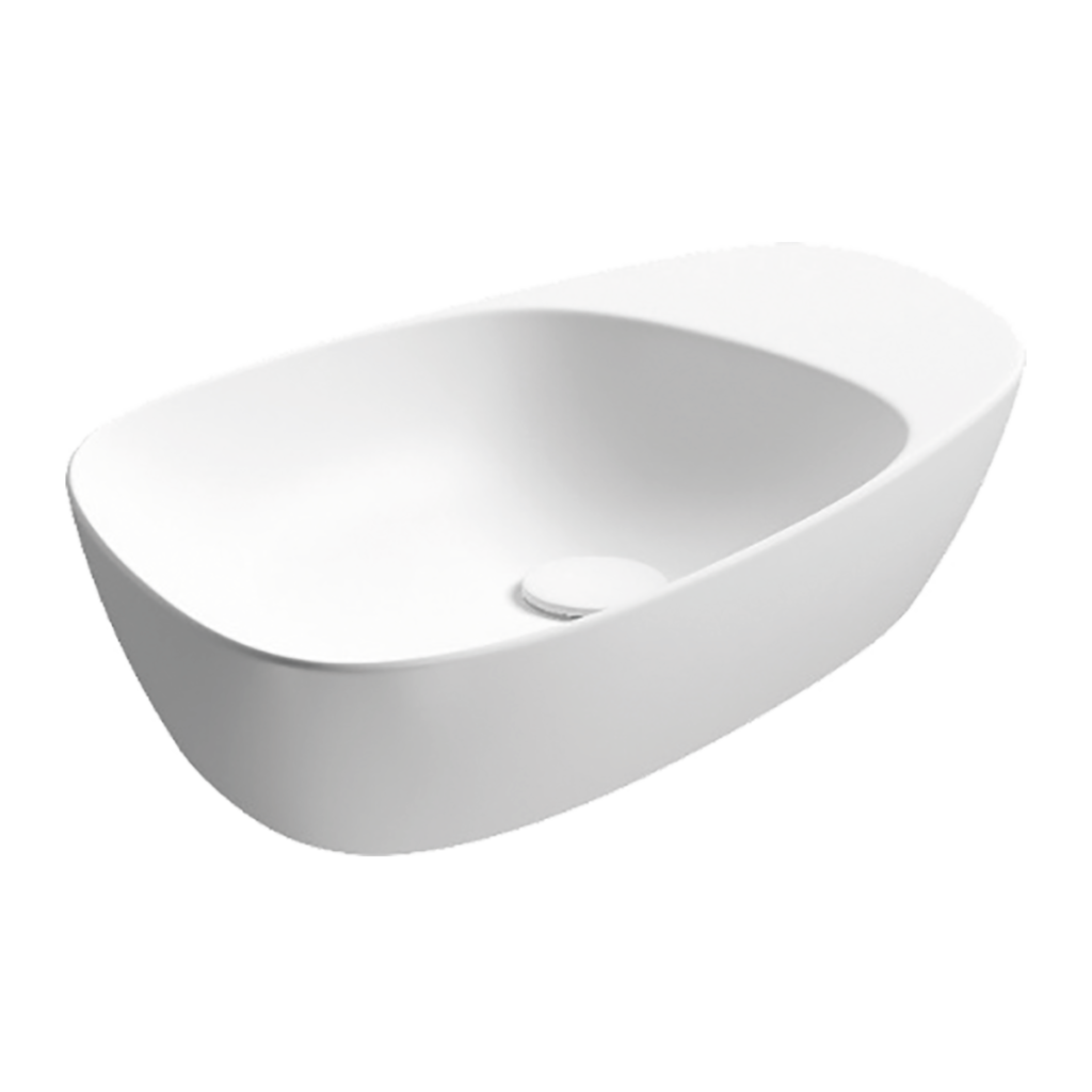 Lavabo da appoggio Kontra 820 - bianco opaco